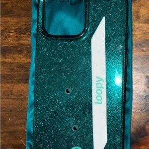 Loopy Case Green Glitter Phone Case